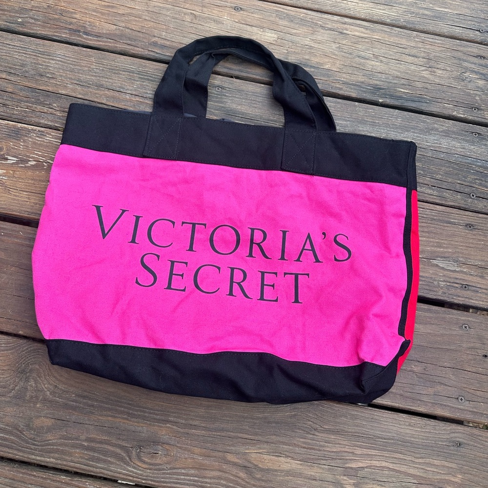 Victoria's Secret Pink Red and Black Tote Bag NWOT